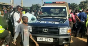 File image of a police vehicle at a crime scene