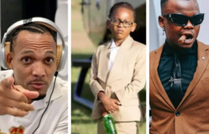 From left: KRG The Don, His son, and Harmonize. Photo courtesy.