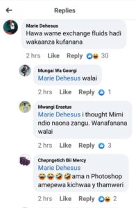 Karen Nyamu Facebook Post Netizens Reactions Screenshot