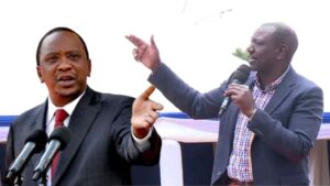 Former President Uhuru Kenyatta and President William Ruto 