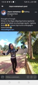 Joyce Wa Mama Photo Courtesy / Screenshot Courtesy Facebook Post 