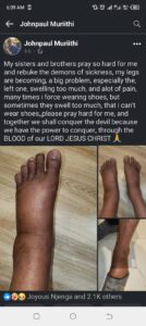 Apostle John Paul Muriithi Facebook Post Screenshot Courtesy 